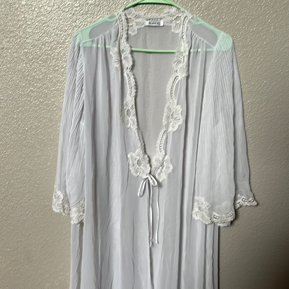 Antique white gown robe